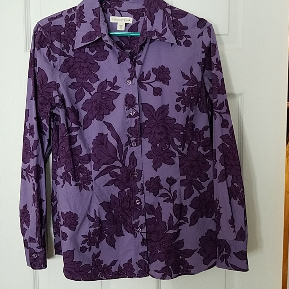 Purple floral shirt